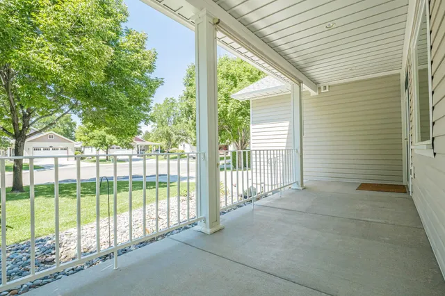 a view of a balcony with lake view