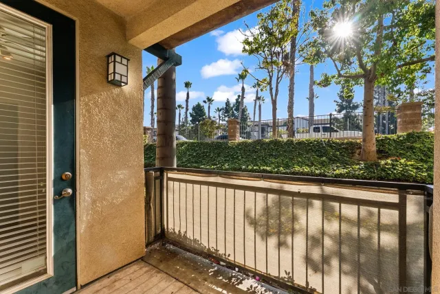 a view of a porch with a yard