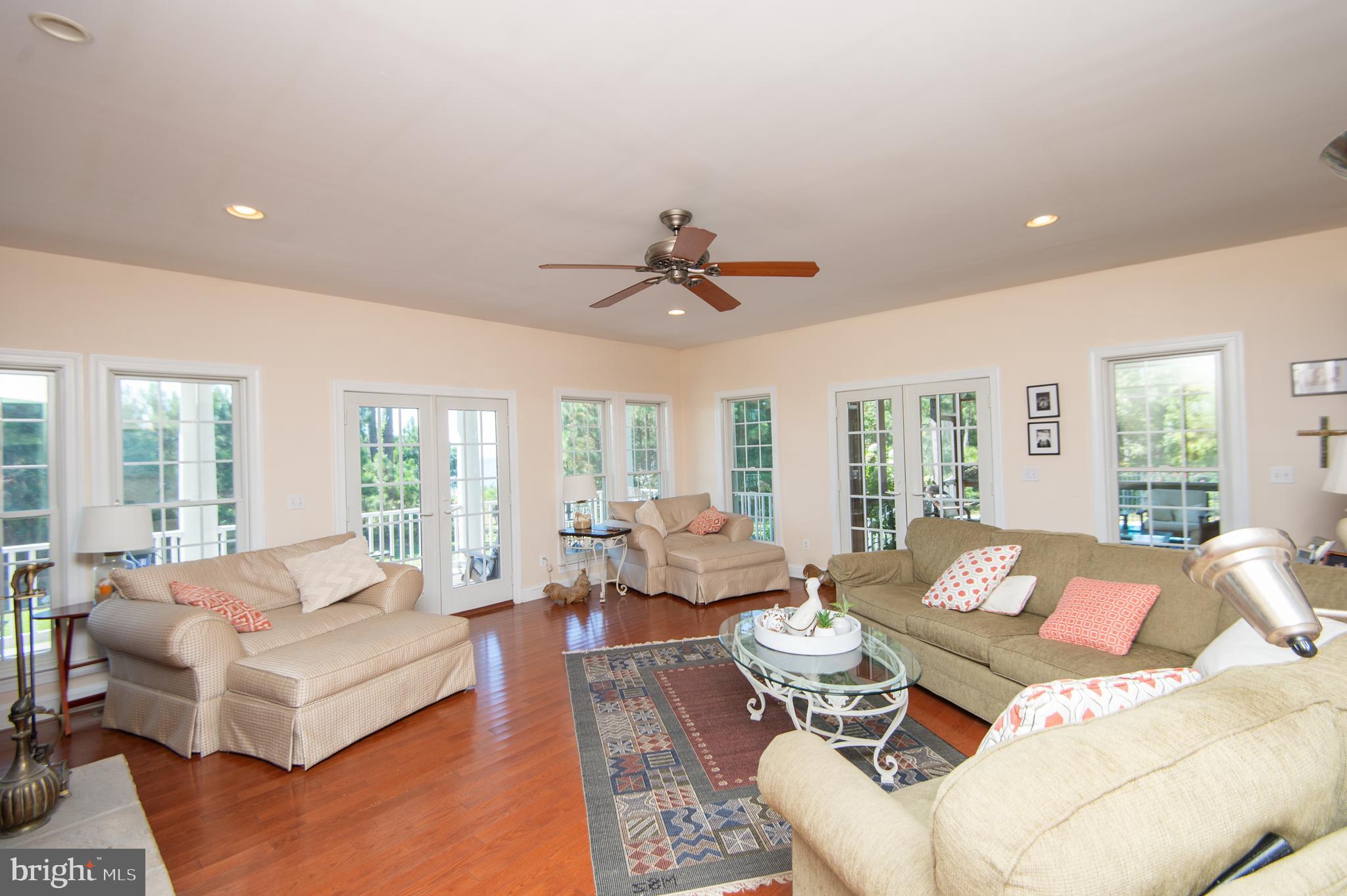 5332 Ragged Point Road Cambridge, MD 21613 - Photo 8 of 65 Great Room with French Doors to Waterside porch