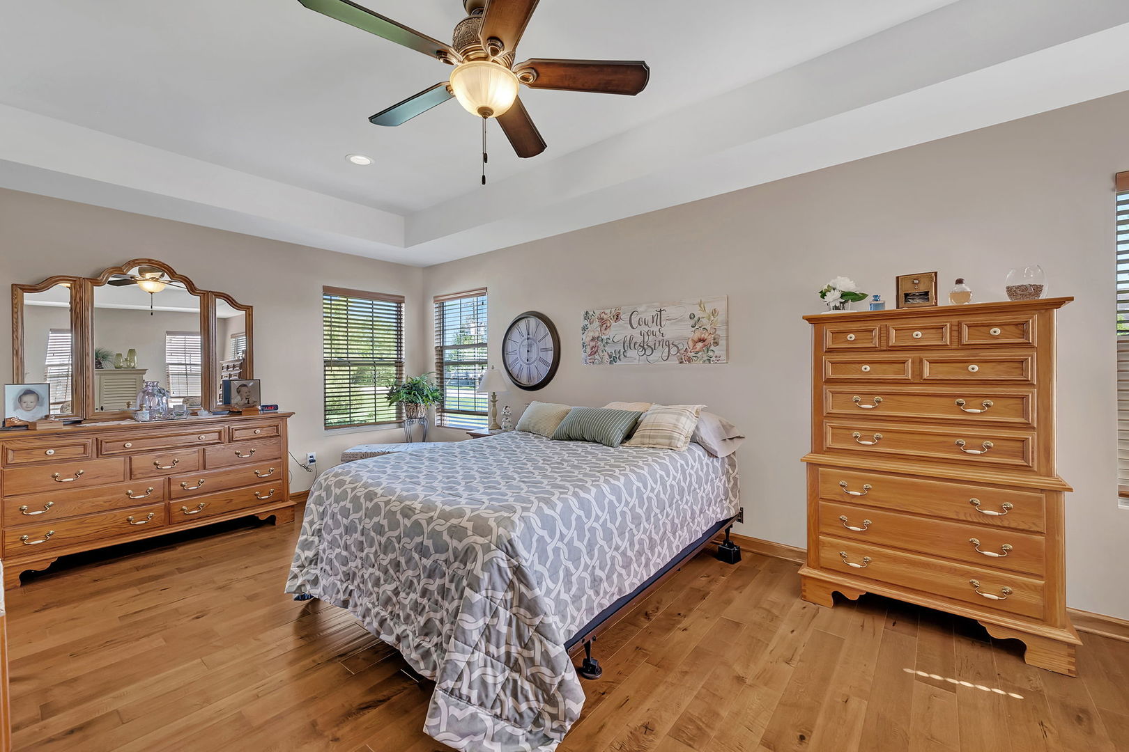 1761 Red Willow Road Morris, IL 60450 - Photo 17 of 38 a bedroom with a large bed and a large window