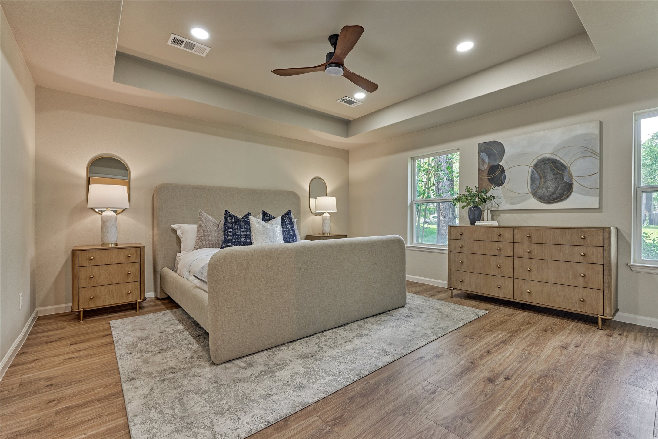 6107 Jadecrest Court Spring, TX 77389 - Photo 20 of 40 a living room with furniture and wooden floor
