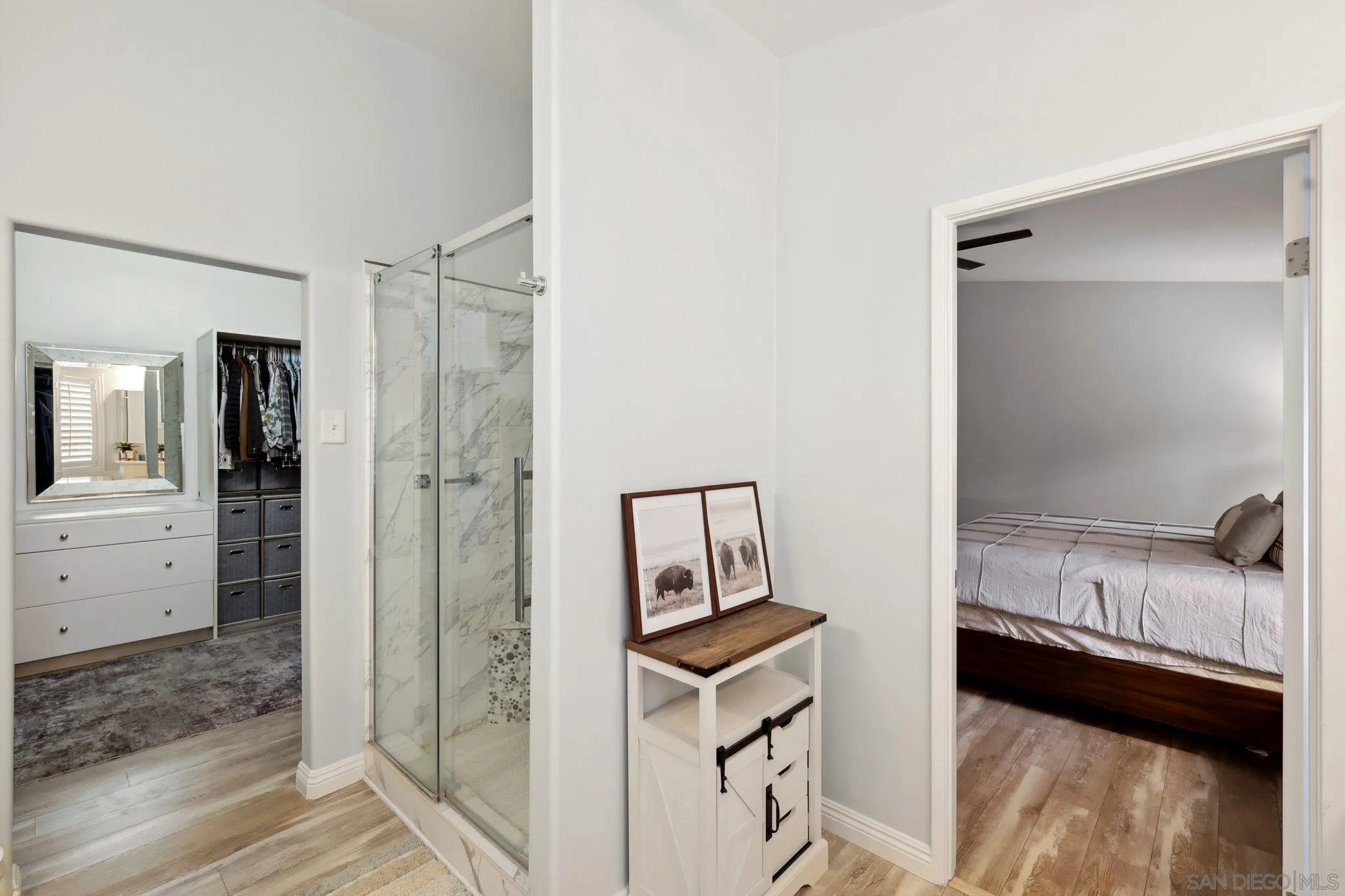 7002 San Bartolo Street, Unit 30 Carlsbad, CA 92011 - Photo 23 of 59 a bathroom with a tub and a shower