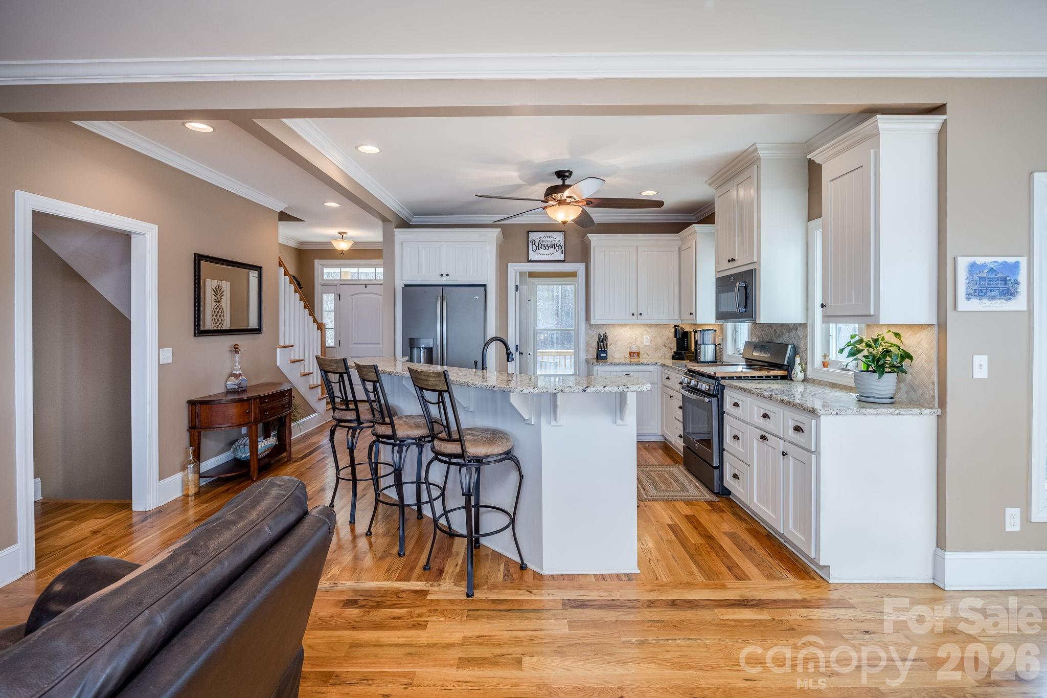 2583 Rockbridge Road Ridgeway, SC 29130 - Photo 11 of 48 a living room with stainless steel appliances granite countertop furniture and a kitchen view
