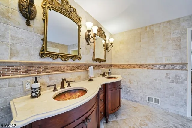 a swimming pool with outdoor seating and yard