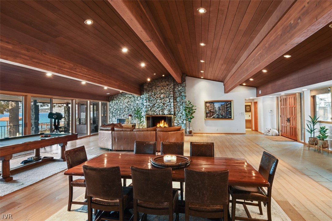 949 Lakeshore Boulevard Incline Village, NV 89451 - Photo 7 of 33 a view of a dining room with furniture window and outside view