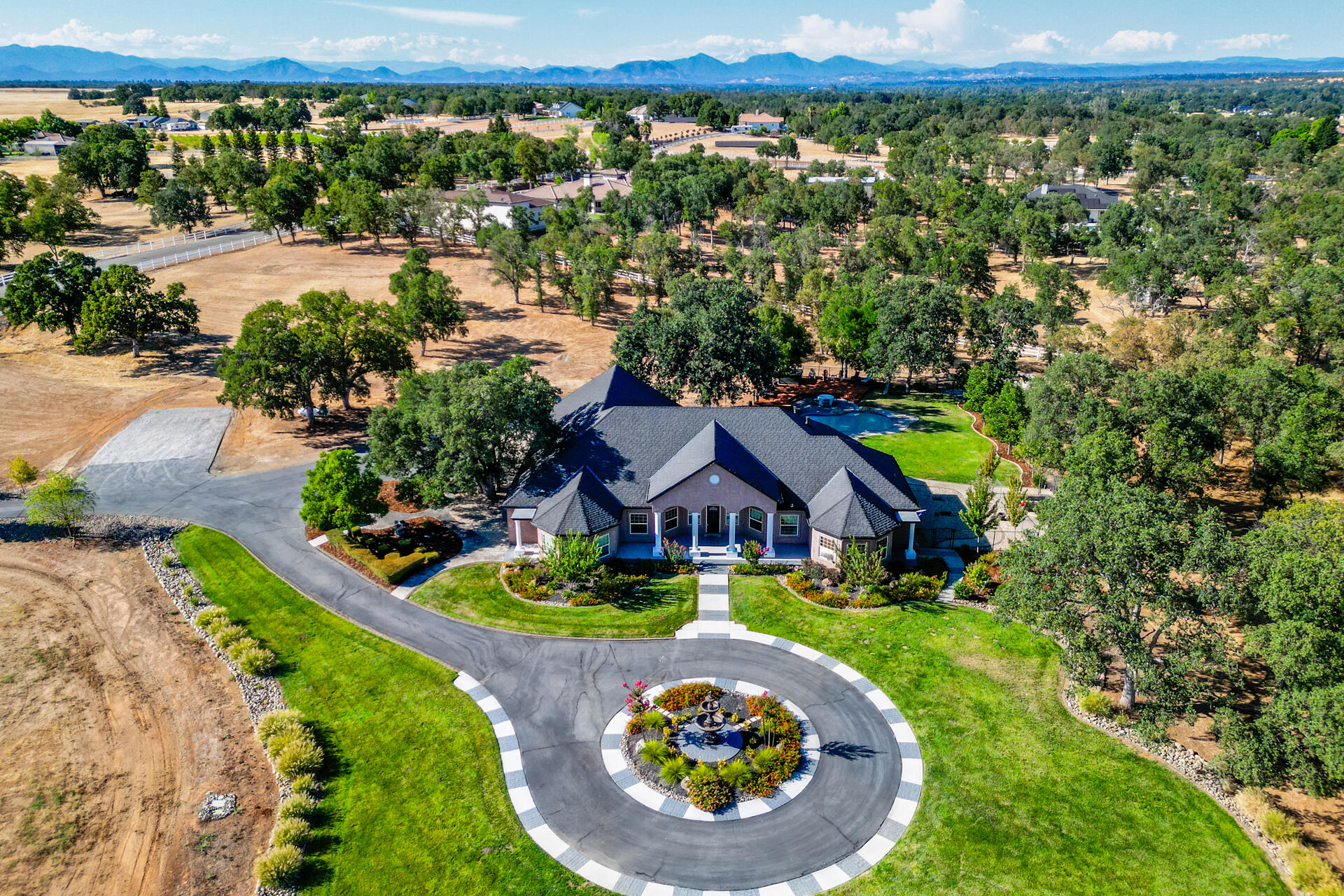 7307 Del Rico Court Palo Cedro, CA 96073 - Photo 49 of 55 an aerial view of residential house and outdoor space