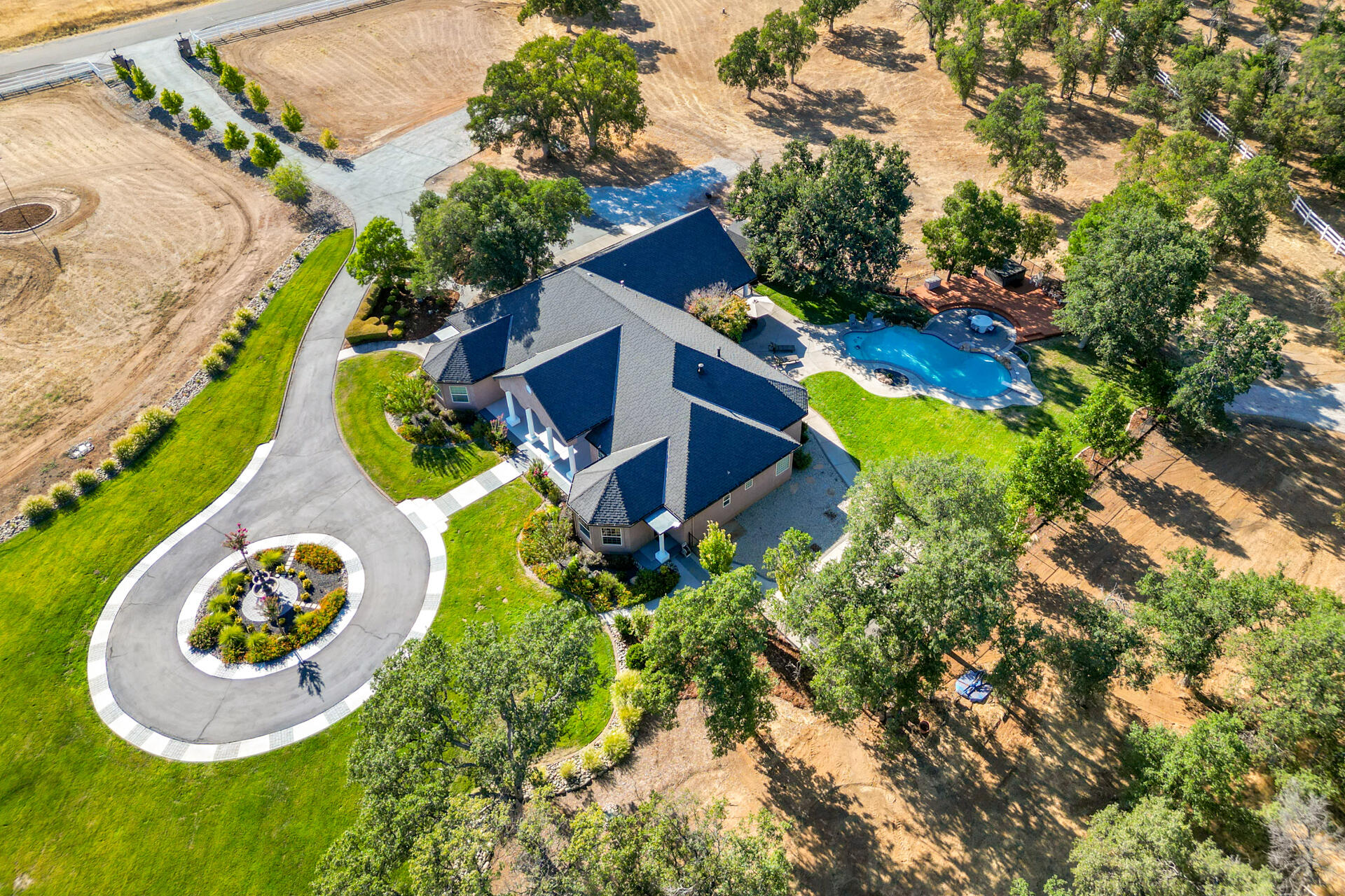 7307 Del Rico Court Palo Cedro, CA 96073 - Photo 50 of 55 an aerial view of a house with outdoor space