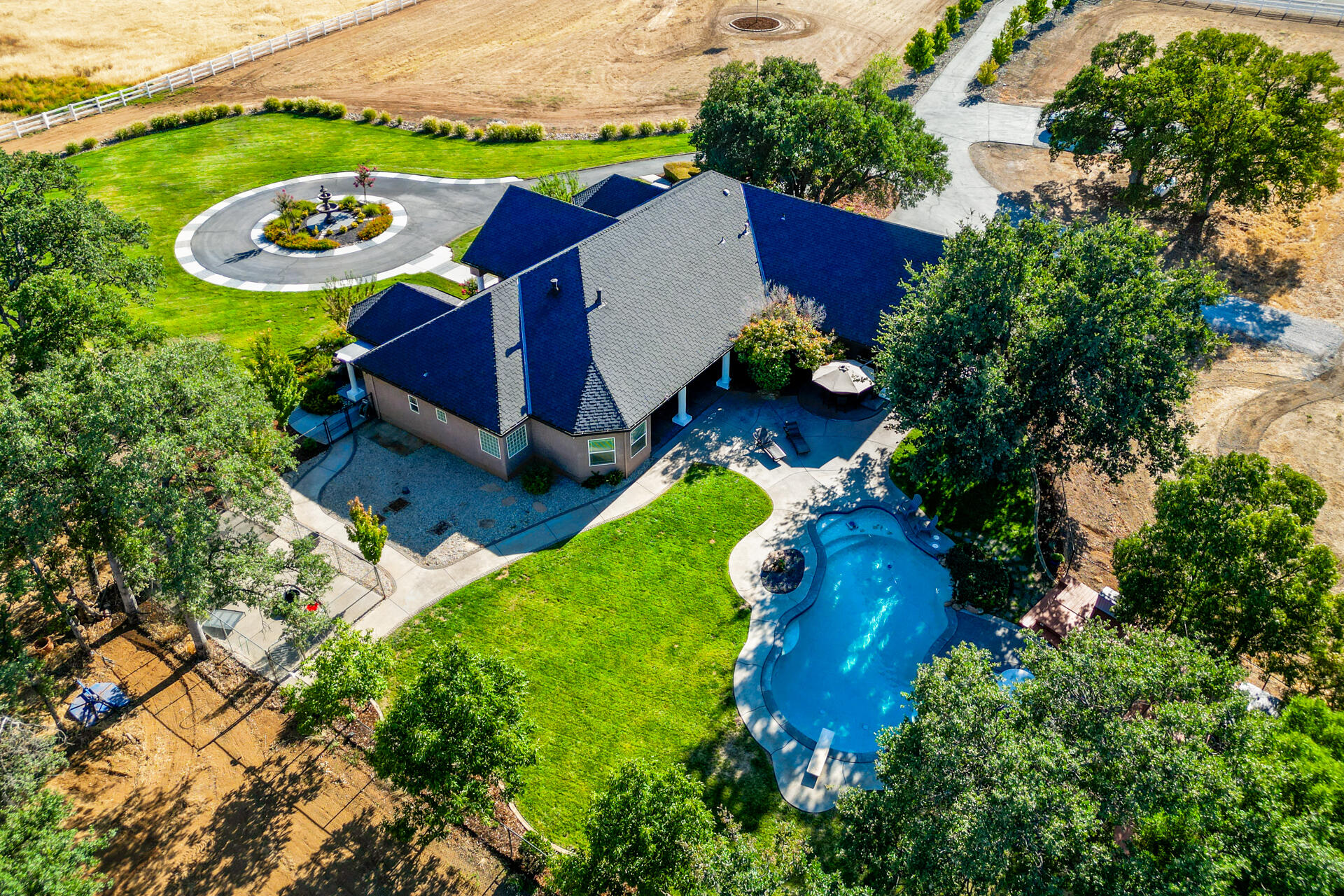7307 Del Rico Court Palo Cedro, CA 96073 - Photo 52 of 55 an aerial view of a house