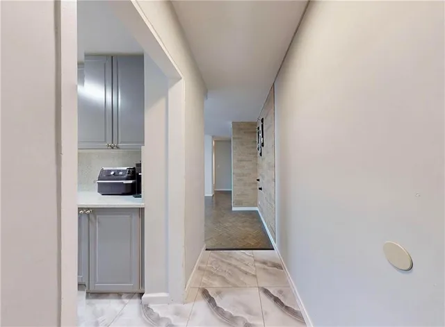 a close up of a table with chairs