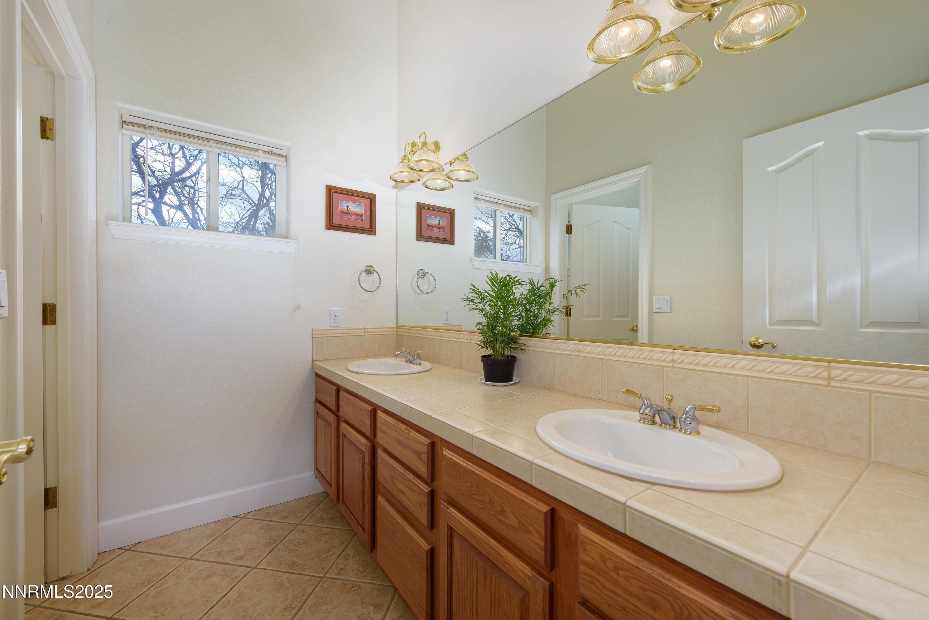 1572 Sawmill Road Gardnerville, NV 89410 - Photo 26 of 43 a bathroom with a sink and a mirror
