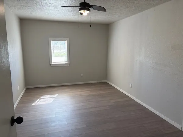 an empty room with a window