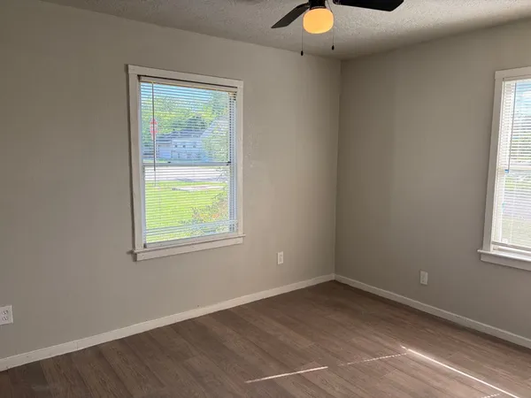 an empty room with a window