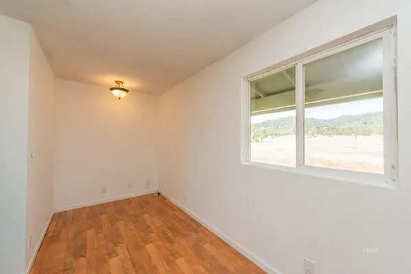 an empty room with a window