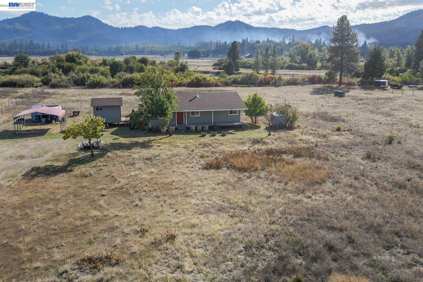 1095 Hyampom Road Hayfork, CA 96041 - Photo 2 of 41 an aerial view of residential house with outdoor space