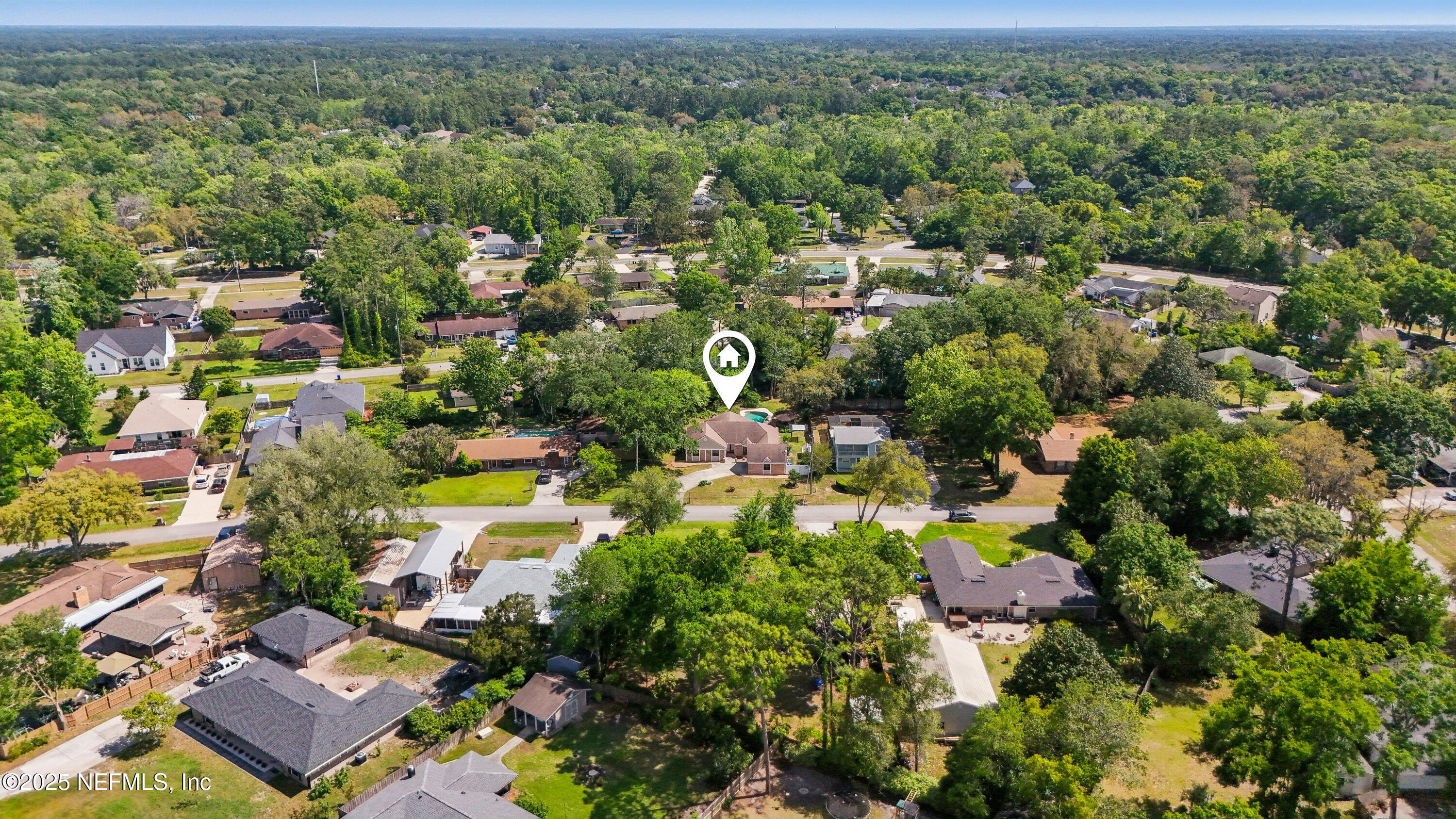 1071 Orangewood Road St. Johns, FL 32259 - Photo 54 of 56 an aerial view of residential house with outdoor space and trees all around