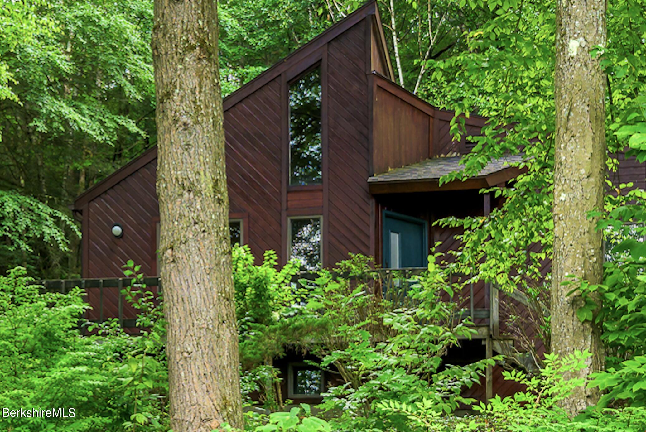 29 Lakeside Drive Tyringham, MA 01238 - Photo 29 of 31 front view of a house with a garden
