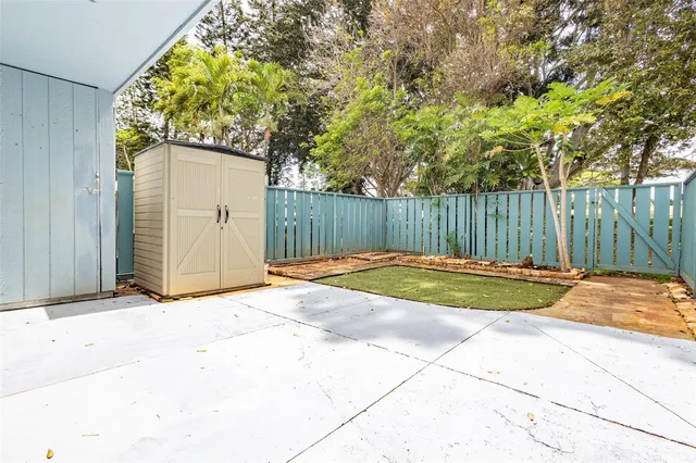 a view of backyard with tree