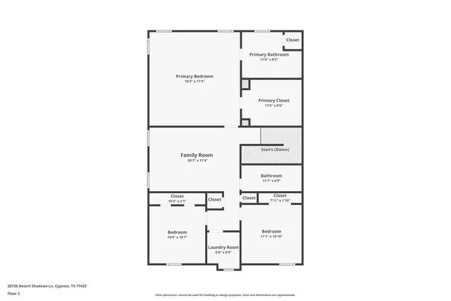 $2,180 | 20726 Desert Shadows Lane, Cypress, TX 77433