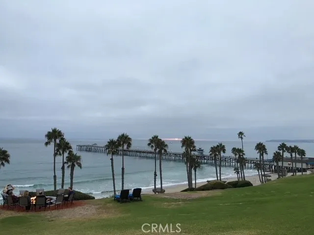 a view of a park with swings