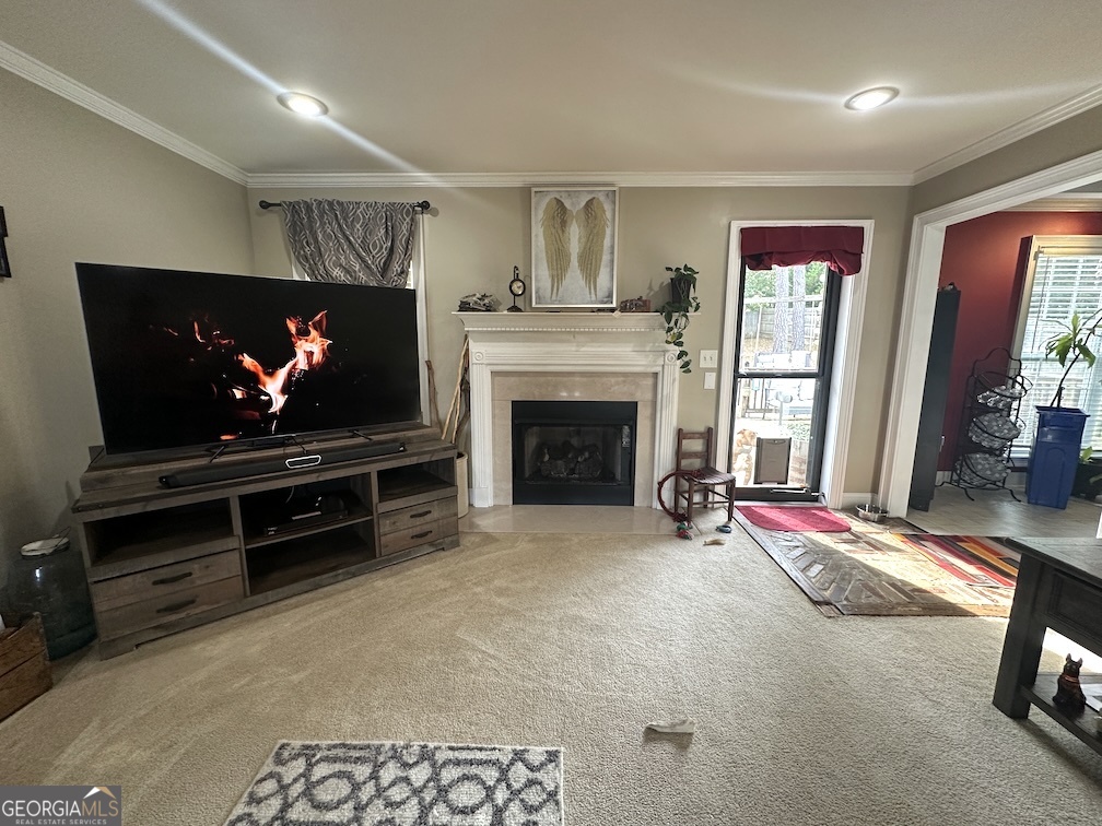 101 Cords Bridge Road Northeast Milledgeville, GA 31061 - Photo 14 of 44 a living room with furniture and a fireplace