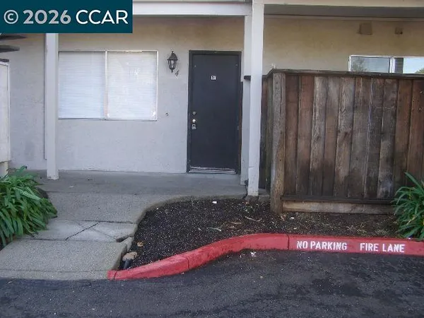a view of a wooden door