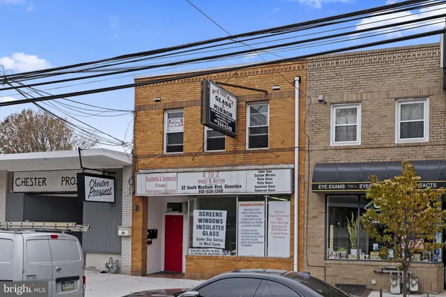 a front view of a building