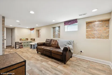 a living room with furniture and a couch