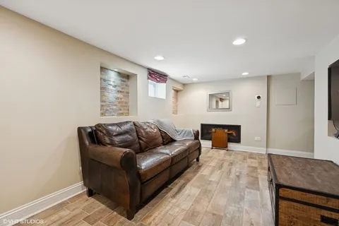 a bedroom with a bed and a table in it