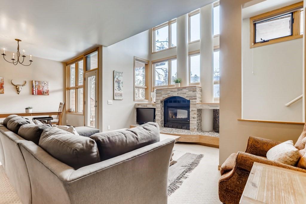 2017 Soda Ridge Road, Unit 1938 Keystone, CO 80435 - Photo 5 of 31 a living room with furniture and a fireplace