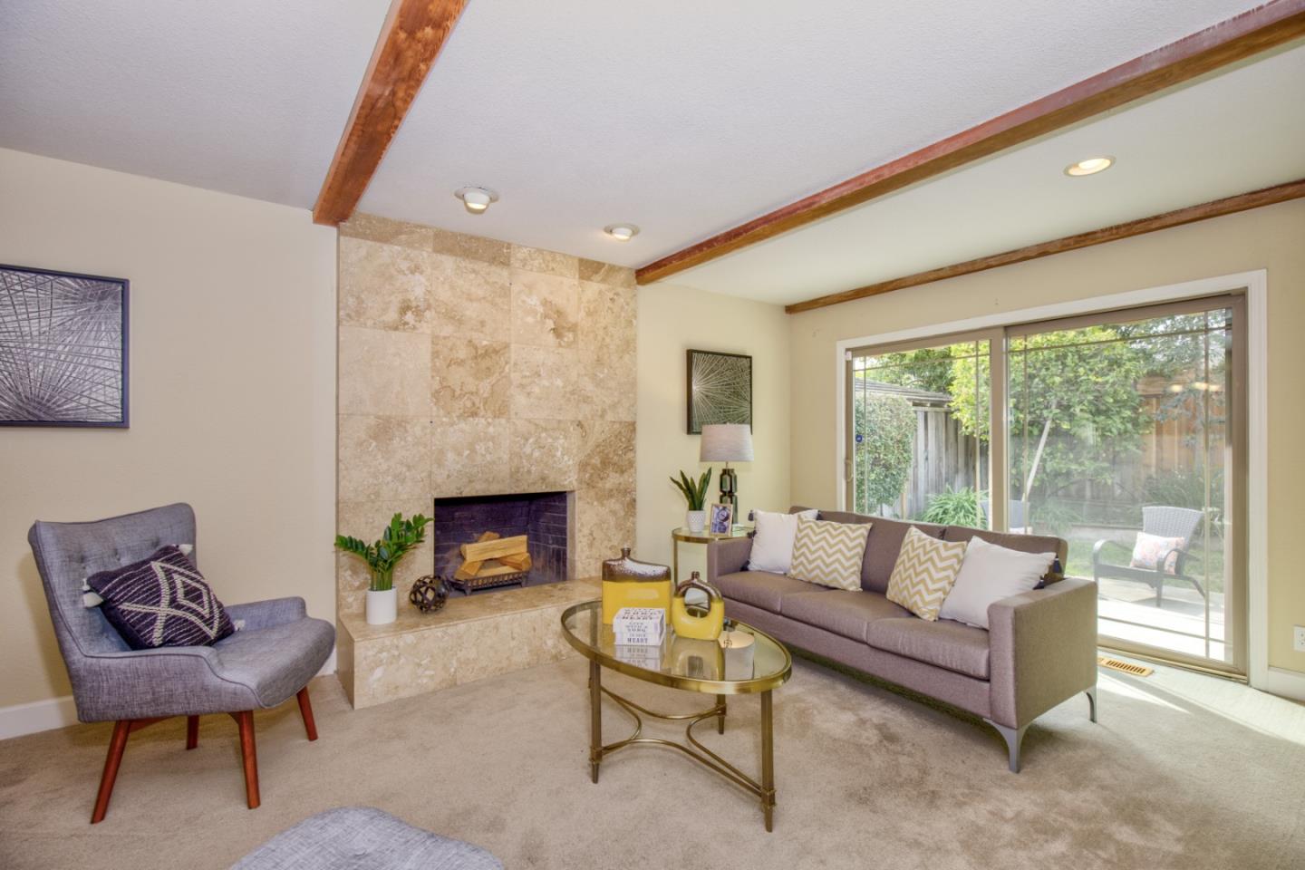 2843 Aragon Way San Jose, CA 95125 - Photo 8 of 26 a living room with furniture and a fireplace