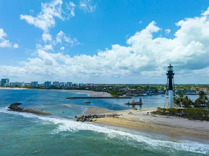a view of a lake with a big yard