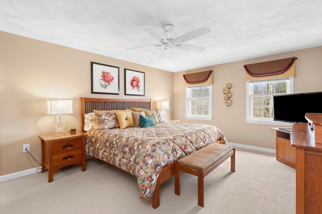 7 Derosier Drive Middleton, MA 01949 - Photo 22 of 42 a bedroom with a bed furniture and a flat screen tv