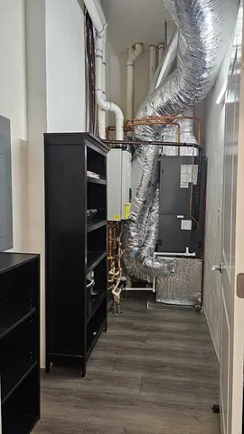 a view of a walk in closet