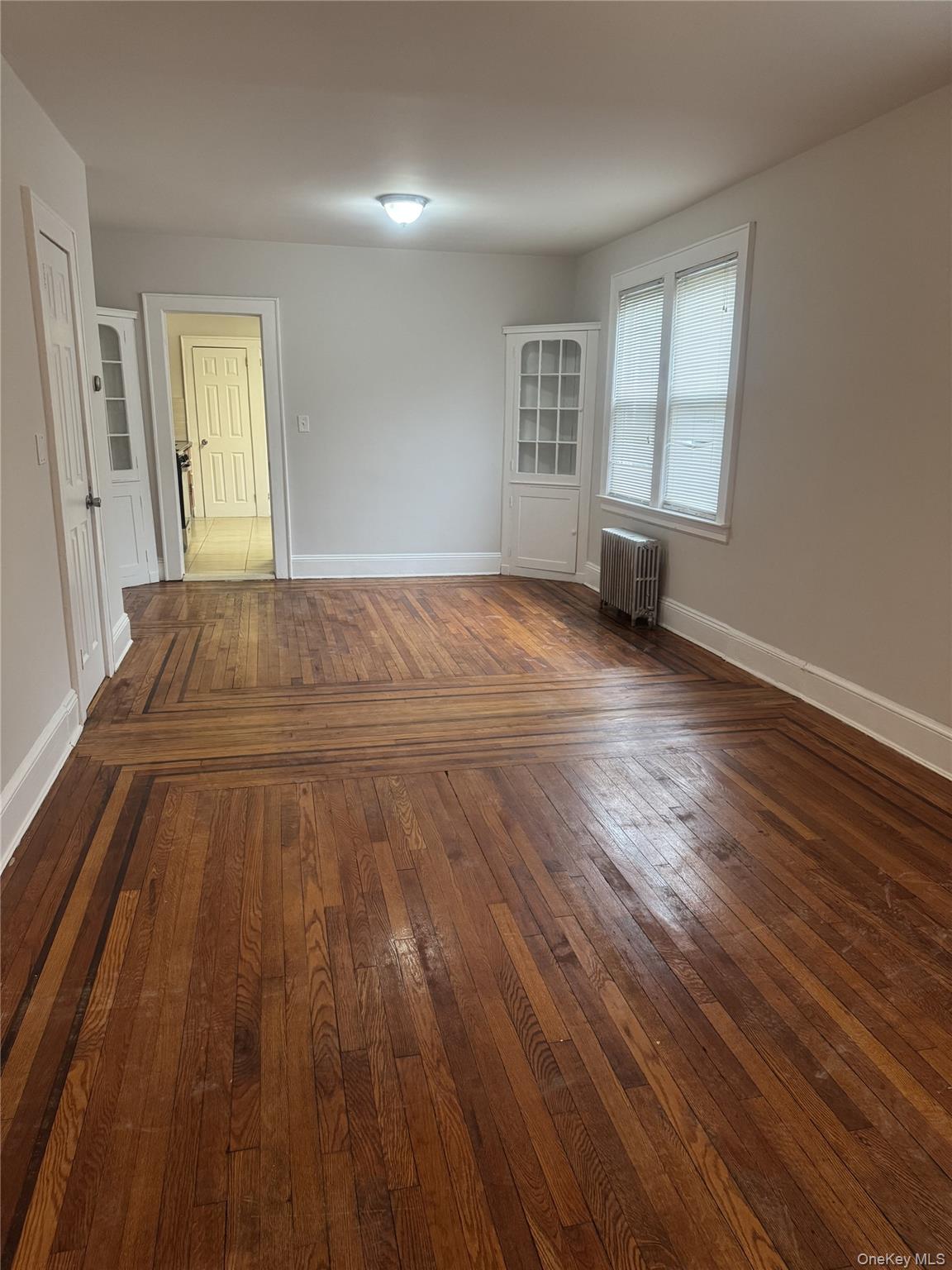267 Schenck Avenue Great Neck, NY 11021 - Photo 3 of 9 Unfurnished room with dark hardwood / wood-style flooring and radiator heating unit