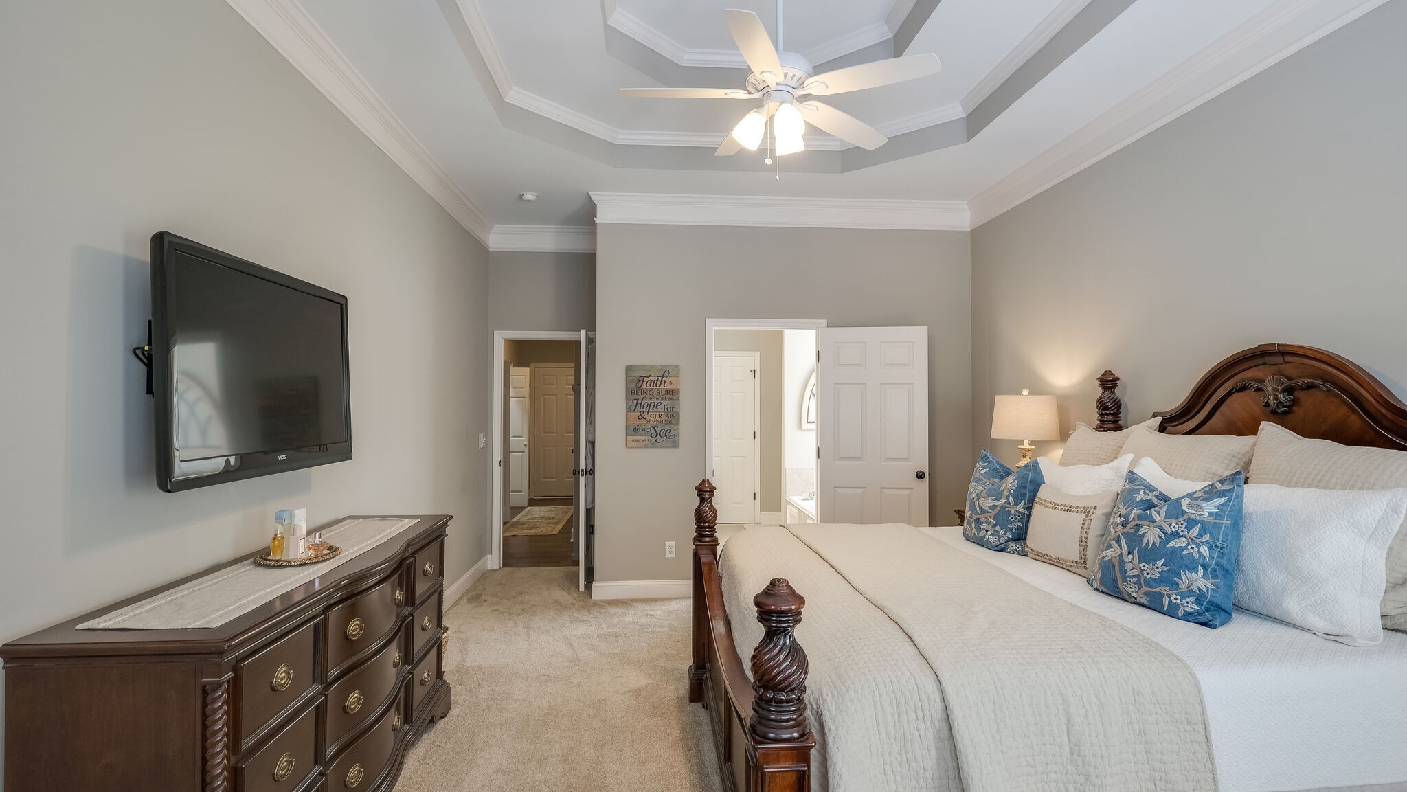 7005 Red Apple Road Antioch, TN 37013 - Photo 14 of 25 a bedroom with a bed and a flat screen tv