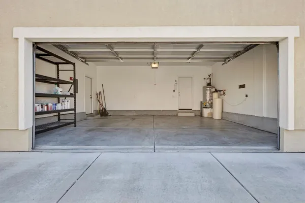a view of a garage