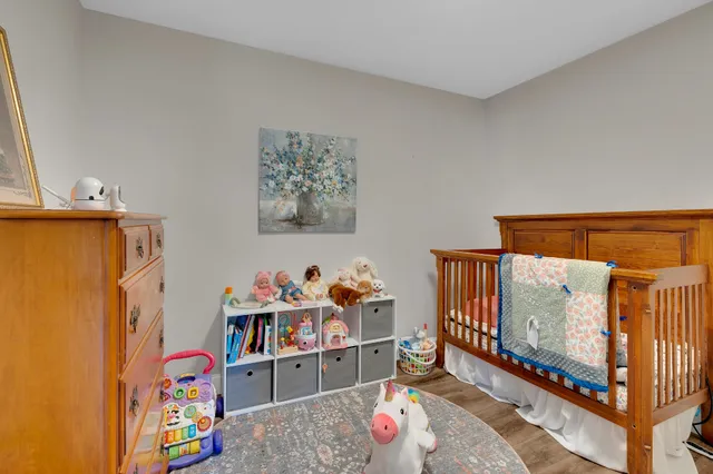 a view of roof deck with seating space