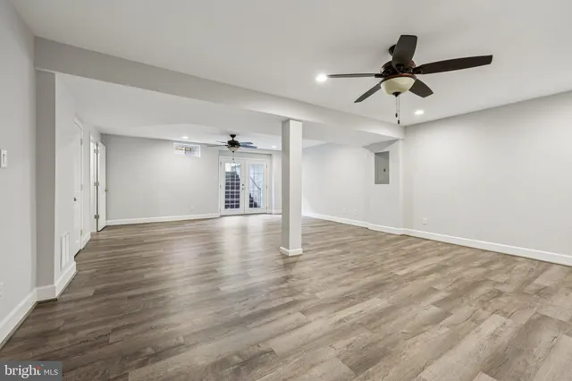an aerial view of residential building with parking space