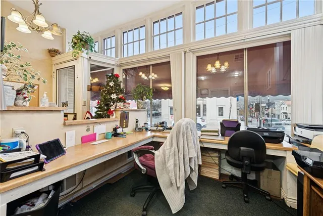 a view of a workspace with a window and workspace