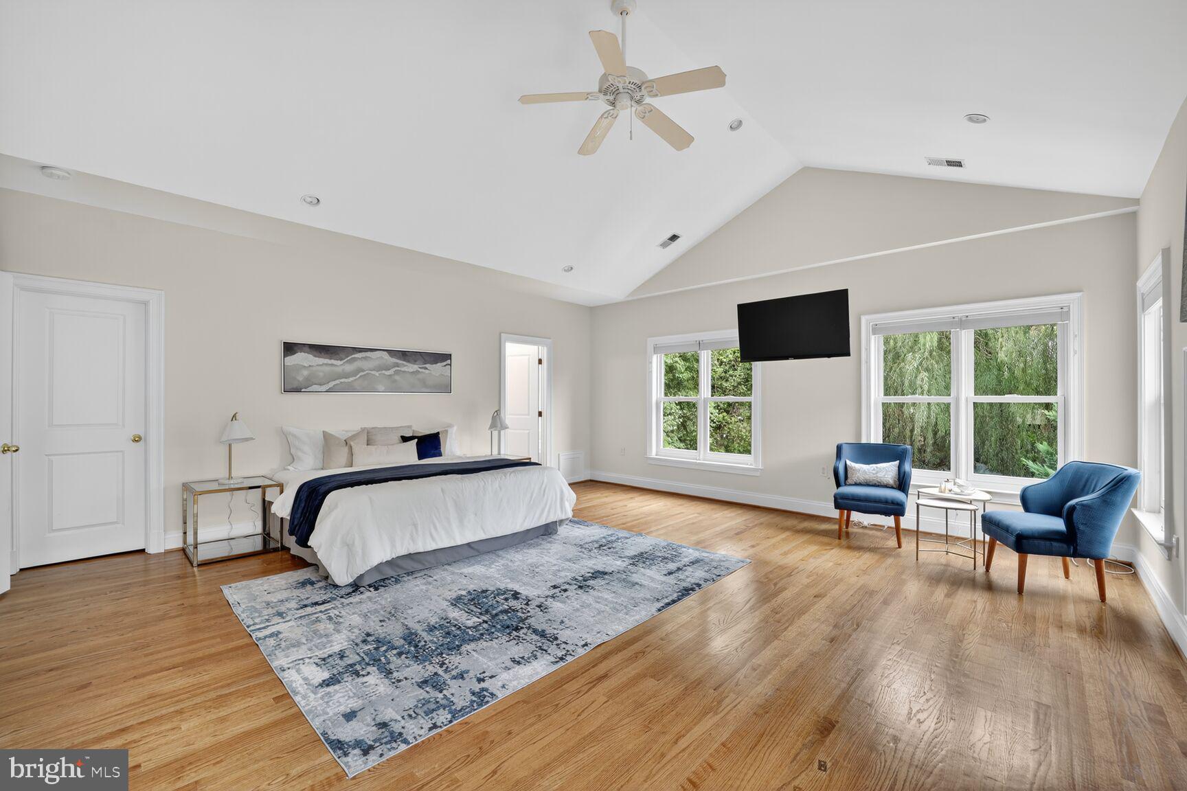1829 47th Place Northwest Washington, DC 20007 - Photo 21 of 44 a bedroom with furniture and a wooden floor