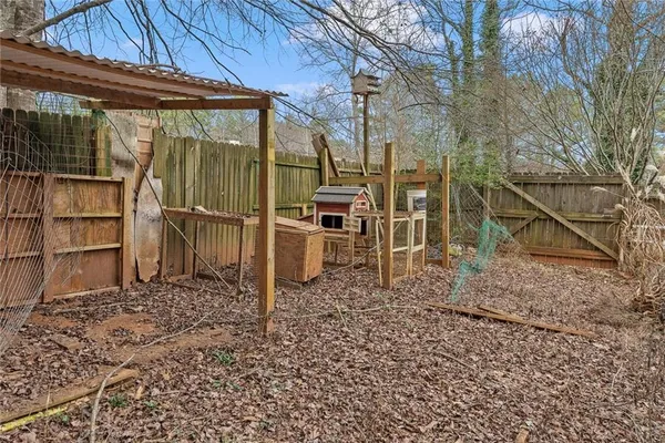 a backyard of a house