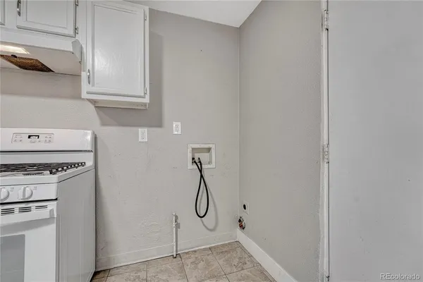 a storage room with cabinets