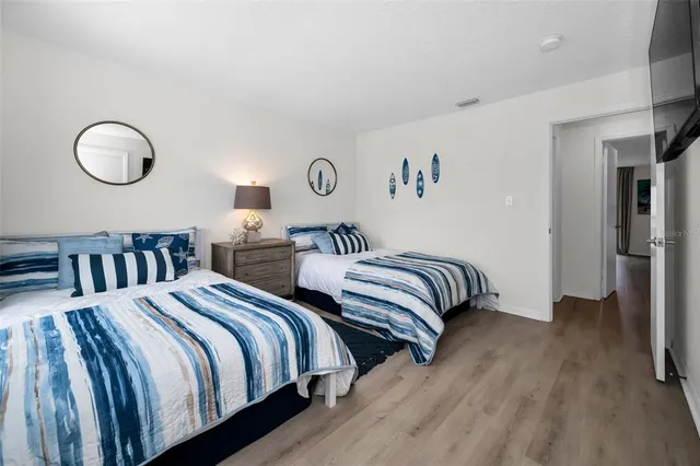 a view of a swimming pool with an ocean view