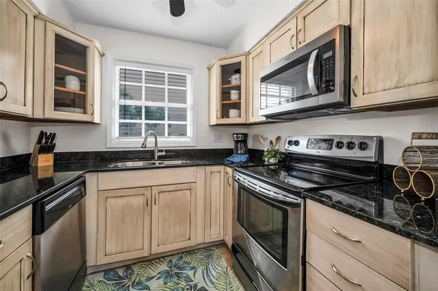 a living room with furniture and a couch