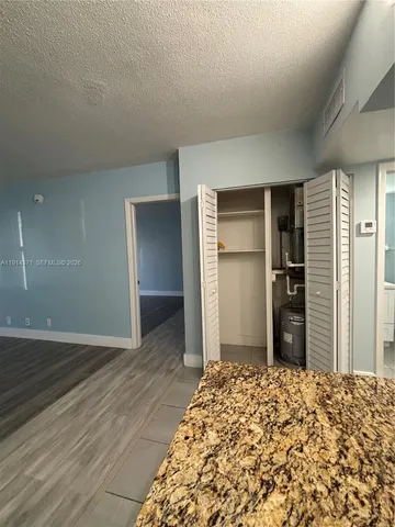 a view of a big room with closet and wooden floor