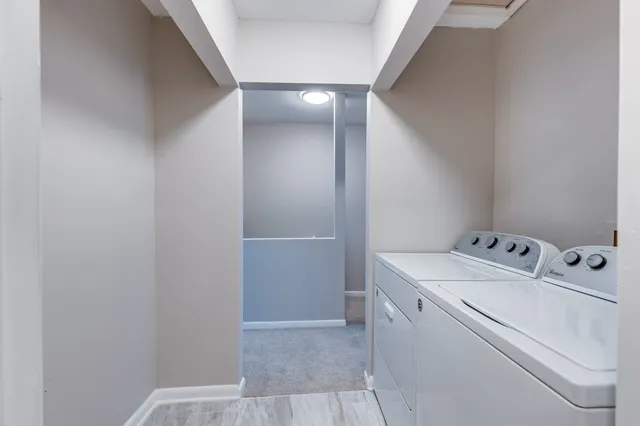a view of utility room with washer and dryer