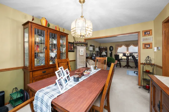 a view of a hallway with stairs