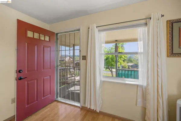 wooden floor and windows in a room