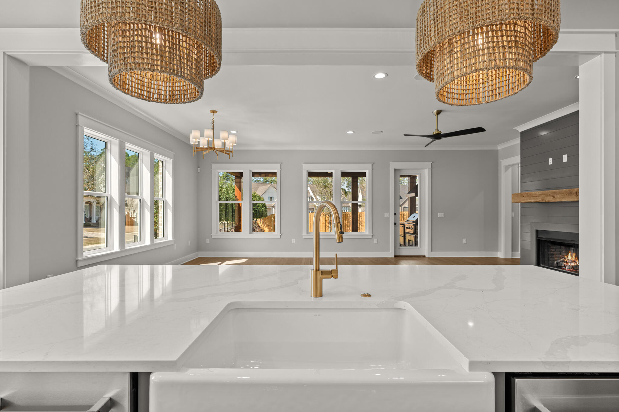 19 Caymus Cove Freeport, FL 32439 - Photo 21 of 41 a view of lobby with furniture and chandelier