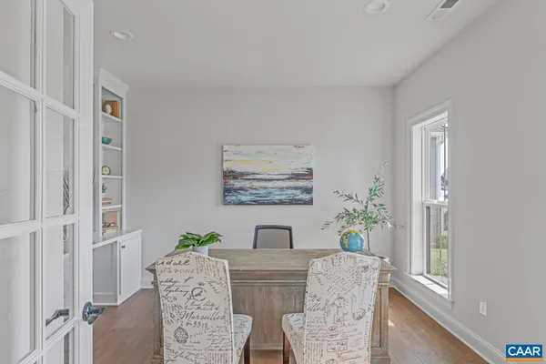a view of table and chair in a room